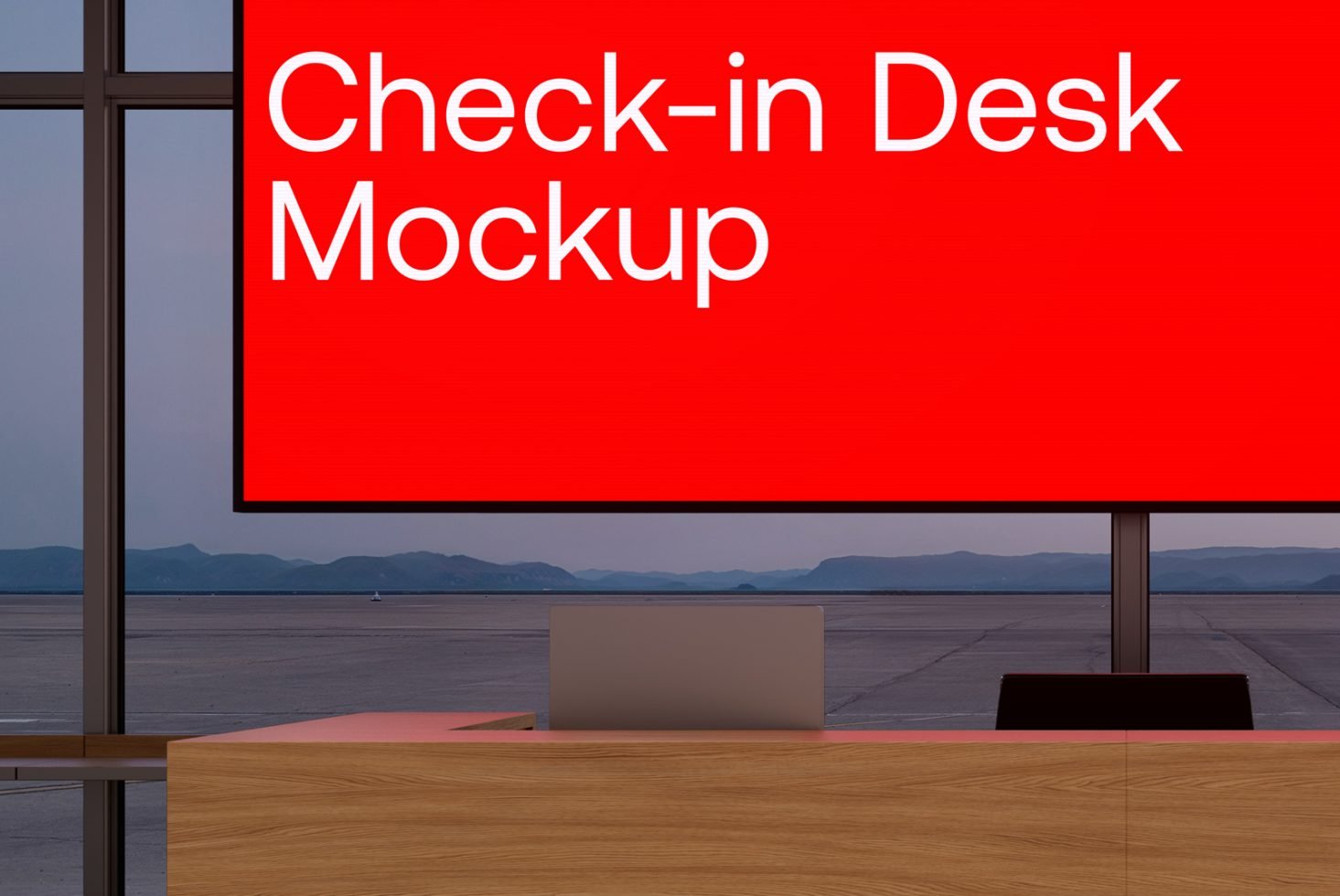 Check-in Desk Screen Mockup M09 preview 3