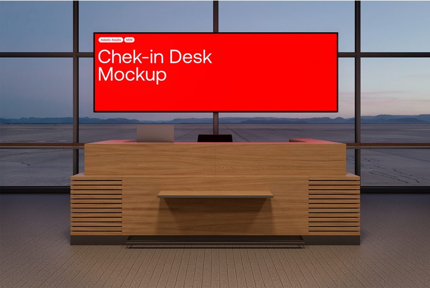 Check-in Desk Screen Mockup M09