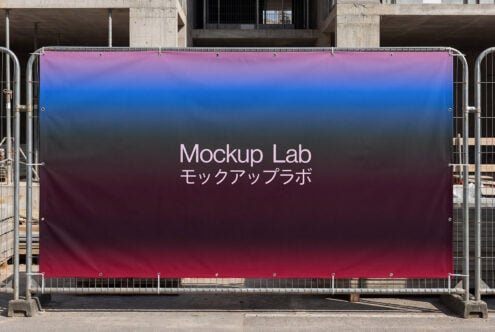 Fence Billboard 01ML Mockup