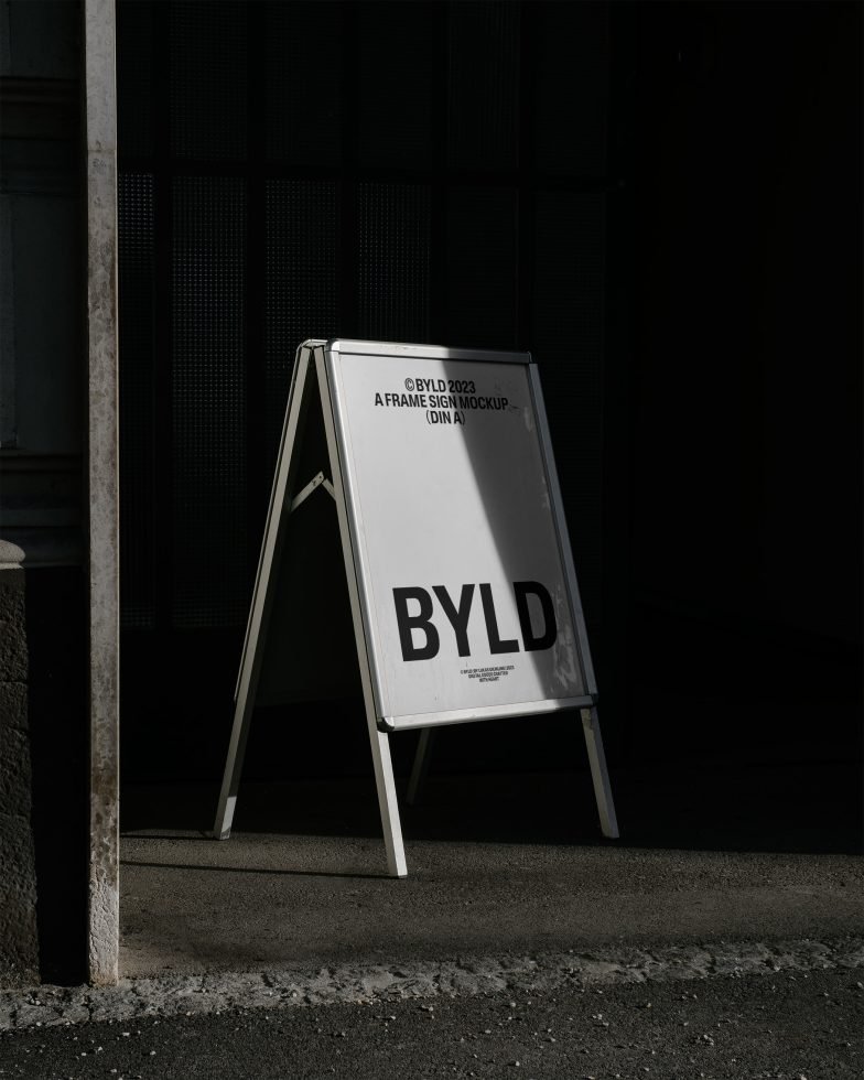 A Frame Sign 04 Mockup preview 3