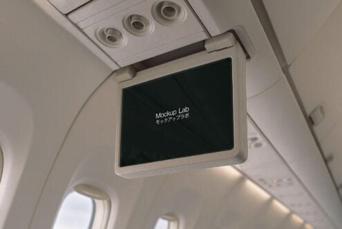 Airplane Screen 01ML Mockup