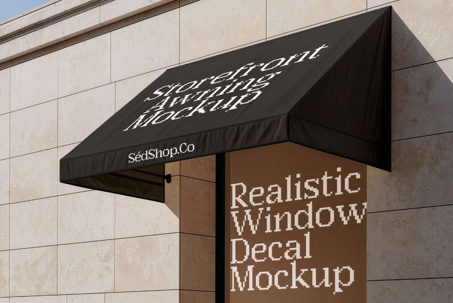 Storefront Awning & Window Decal D33 Mockup preview 3