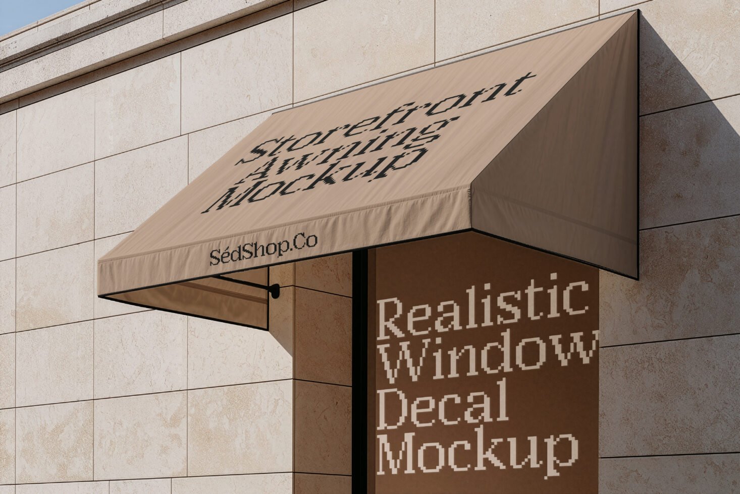 Storefront Awning & Window Decal D33 Mockup preview 4