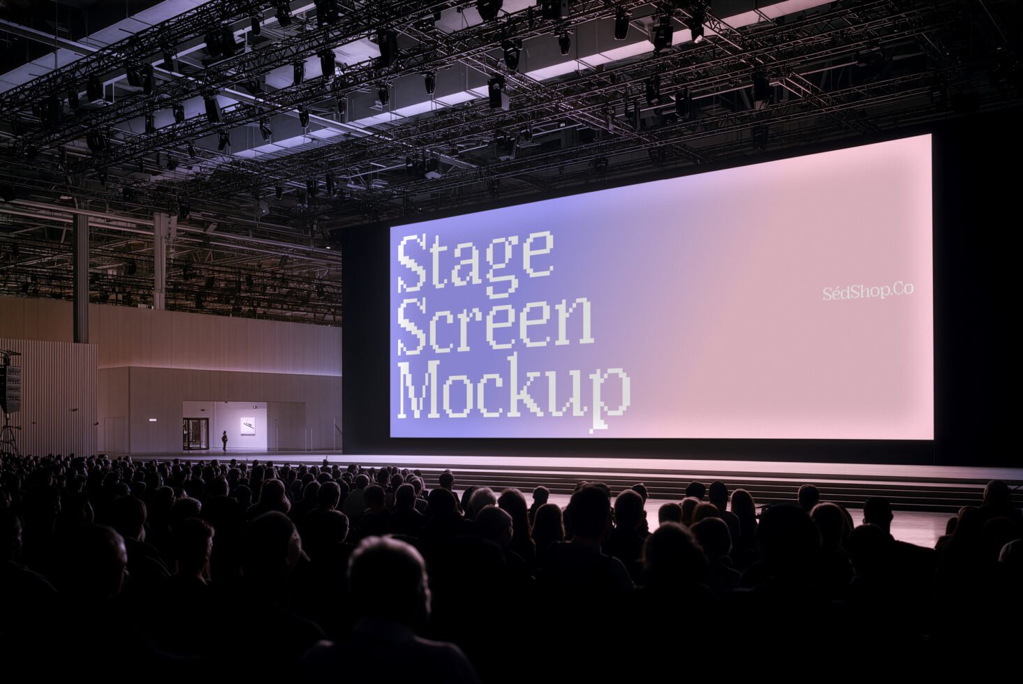 Conference Stage Screen D20 Mockup preview 3