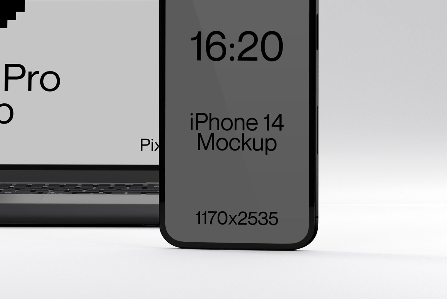 MacBook Pro + iPhone 14 Mockup preview 3