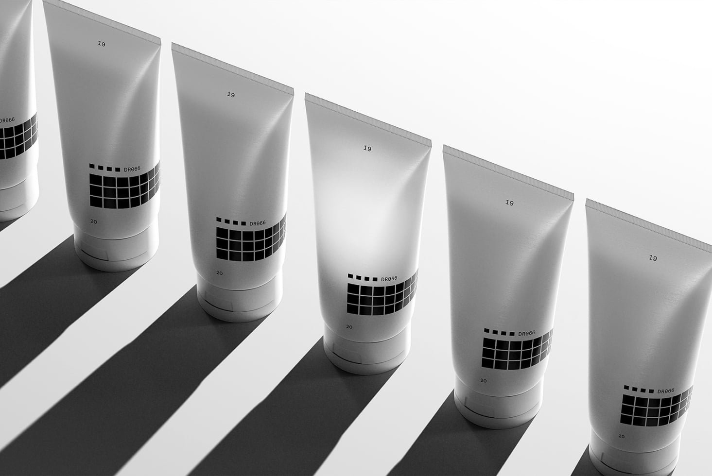 Cosmetic Tubes Line Mockup (200ml)