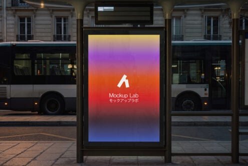 Bus Stop 03ML Mockup