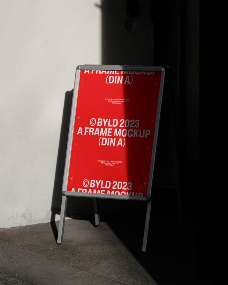 A Frame Sign 03 Mockup preview 4