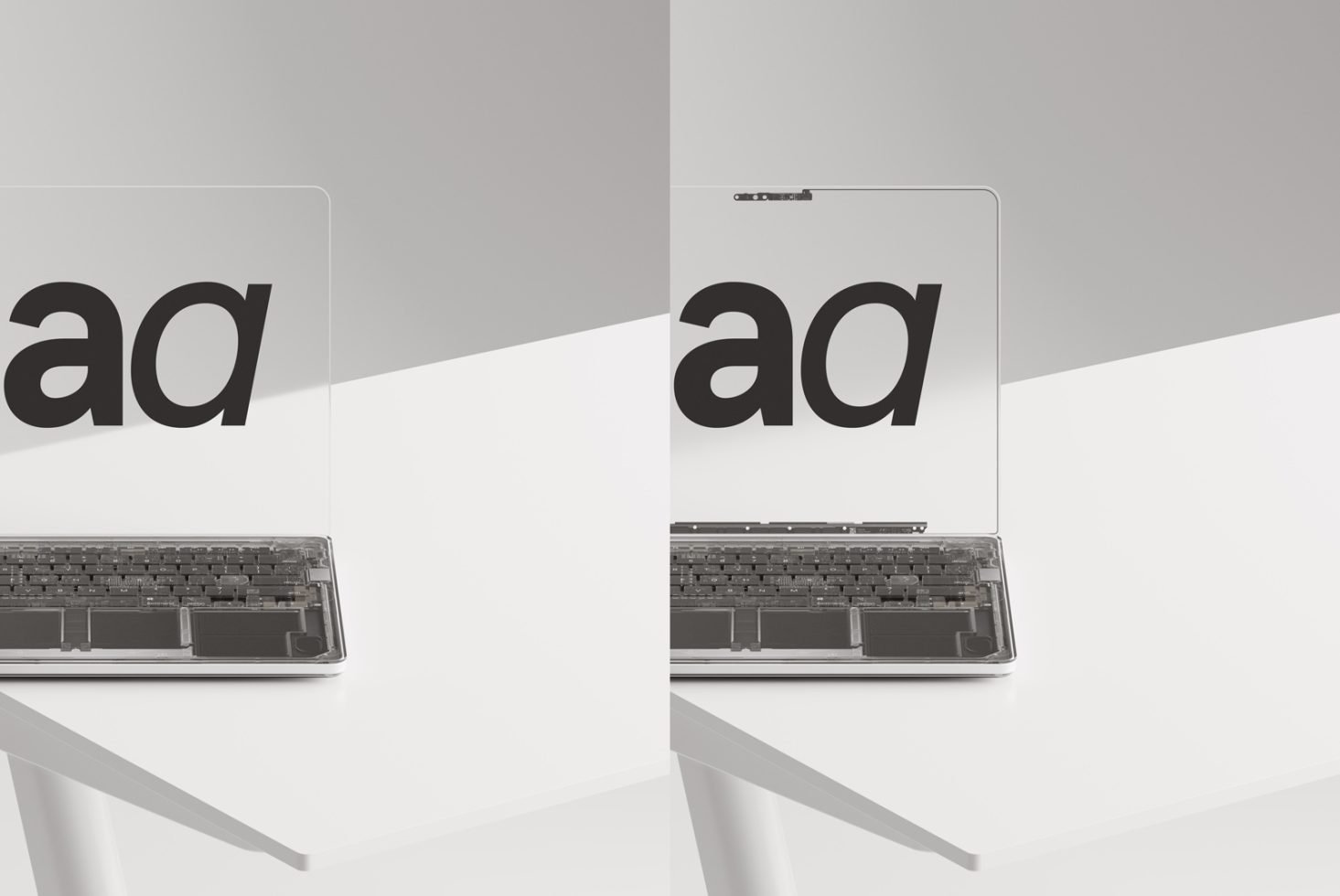 Transparent Macbook Mockup preview 3