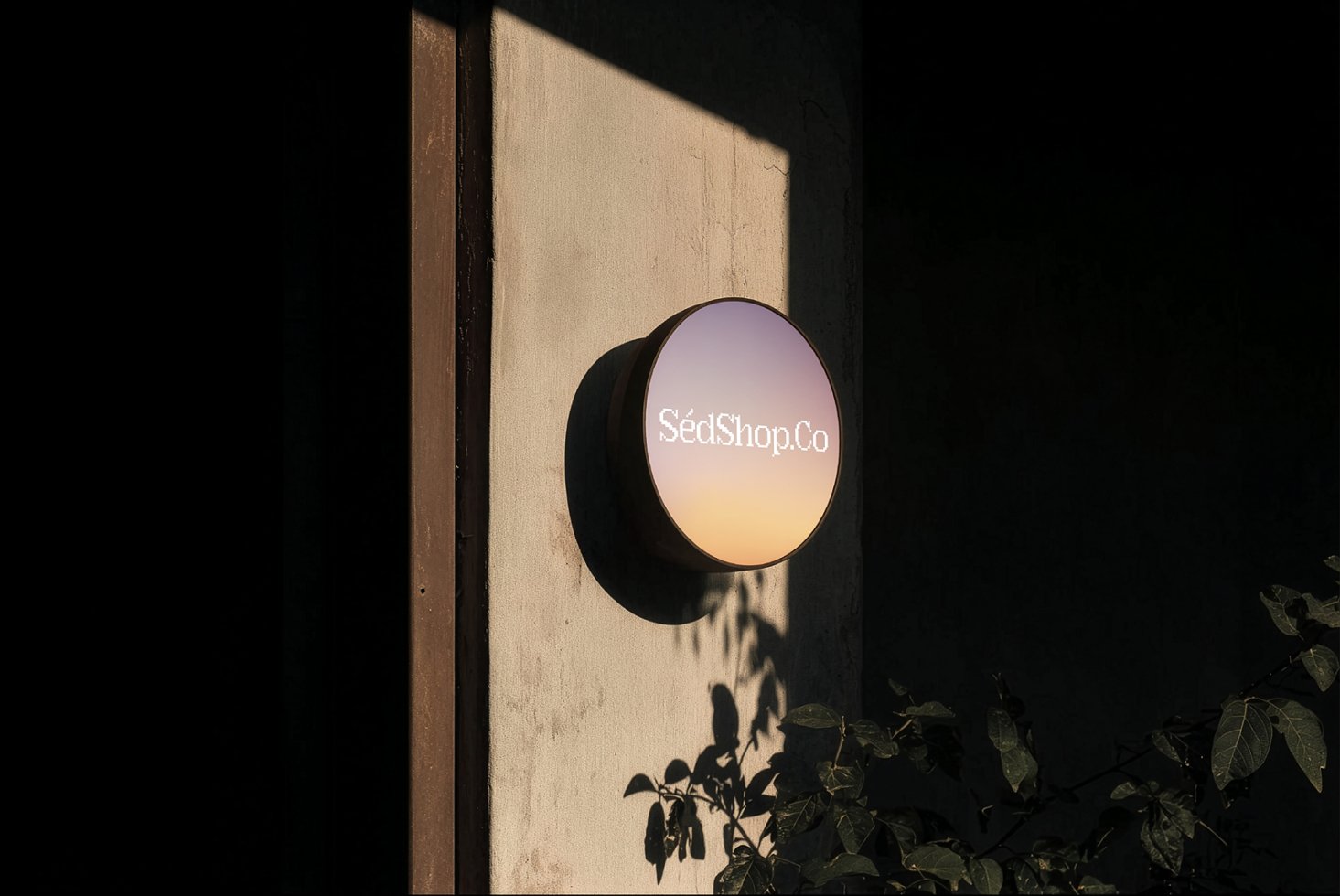 Circular Sign D29 Mockup