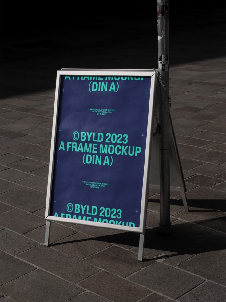 A Frame Sign 07 Mockup preview 5