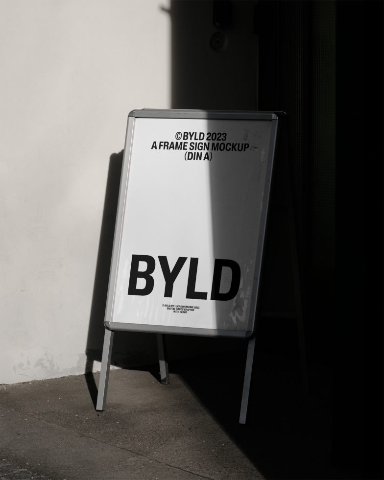 A Frame Sign 03 Mockup preview 3