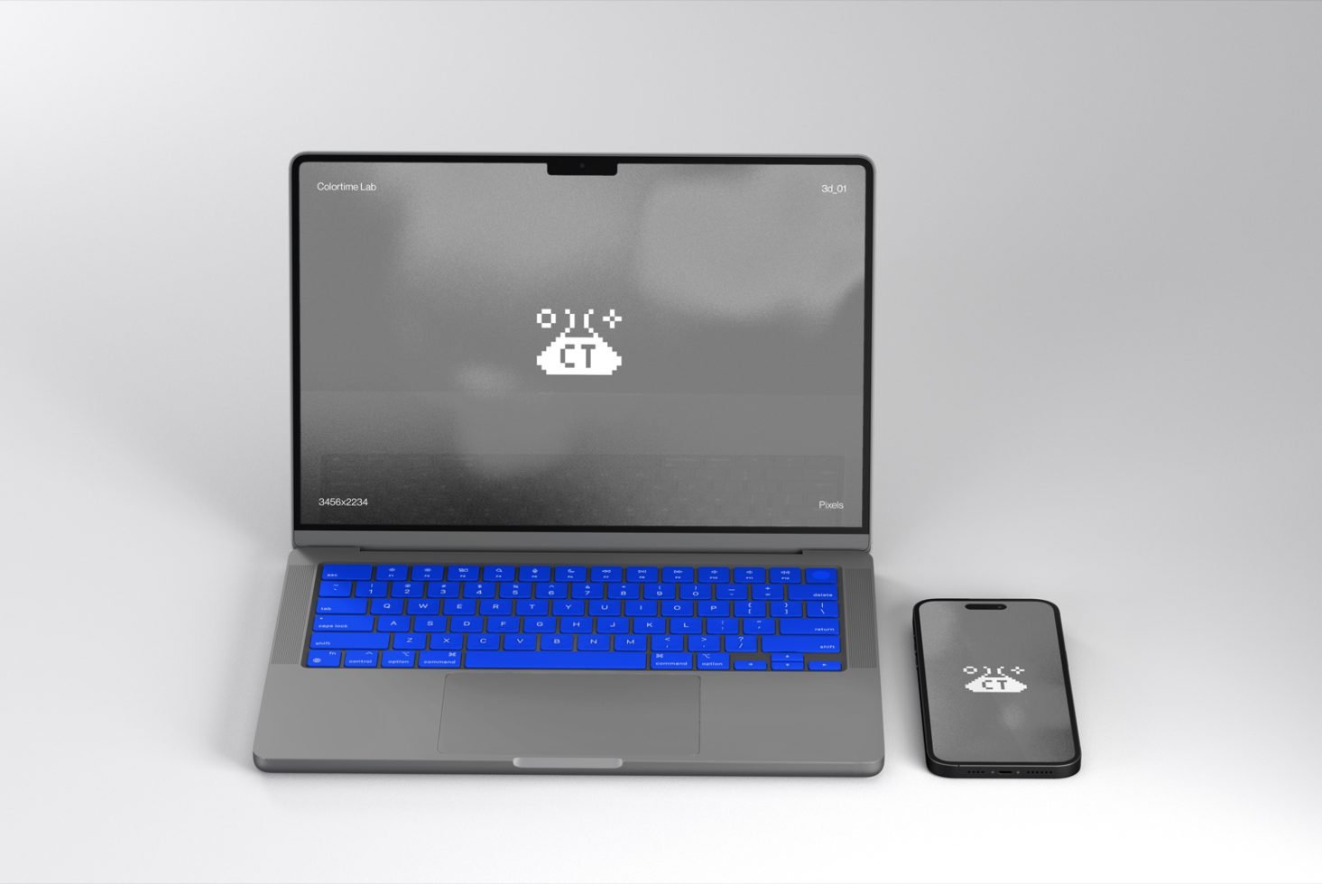 MacBook Pro + iPhone 14 Mockup 2