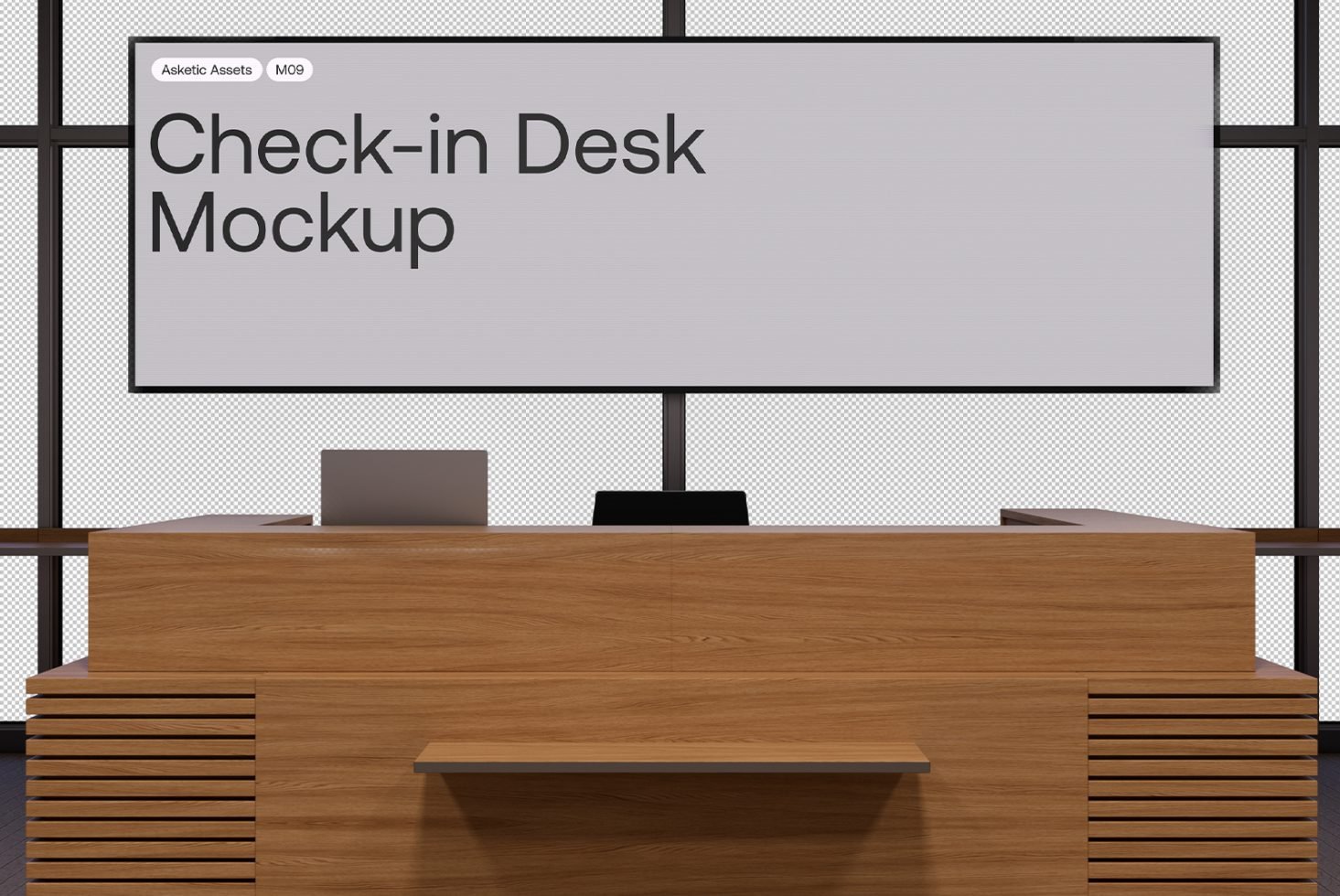 Check-in Desk Screen Mockup M09 preview 6