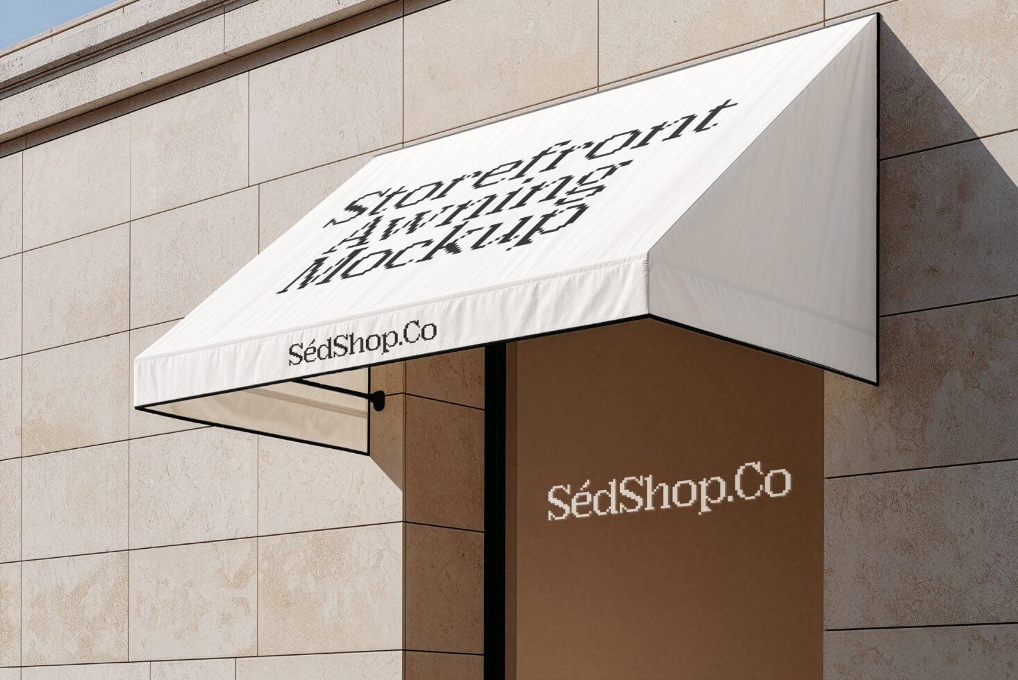 Storefront Awning & Window Decal D33 Mockup preview 5