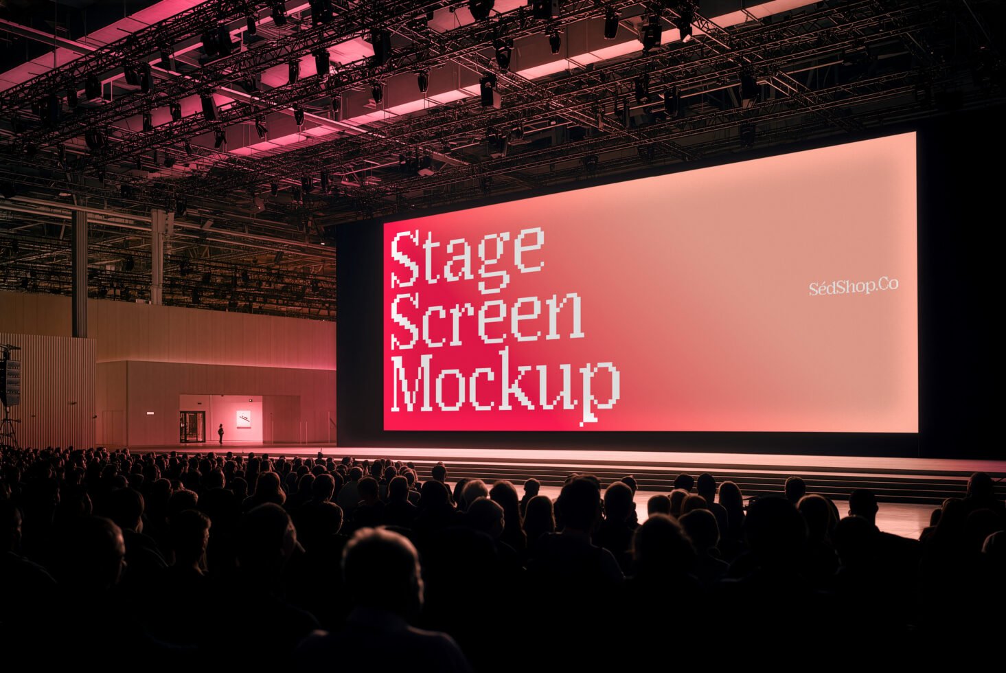 Conference Stage Screen D20 Mockup preview 4