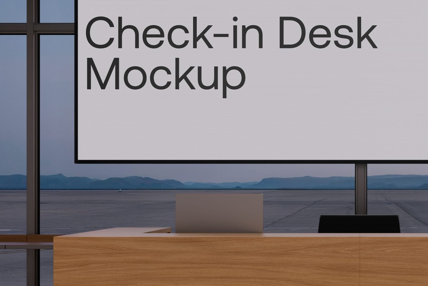 Check-in Desk Screen Mockup M09 preview 4