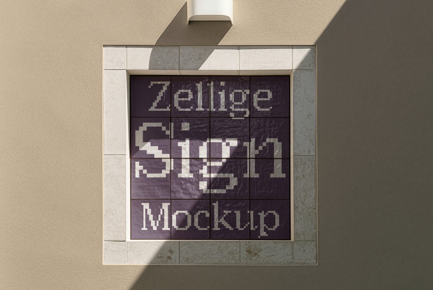 Zellige Tile Sign D37 Mockup preview 7