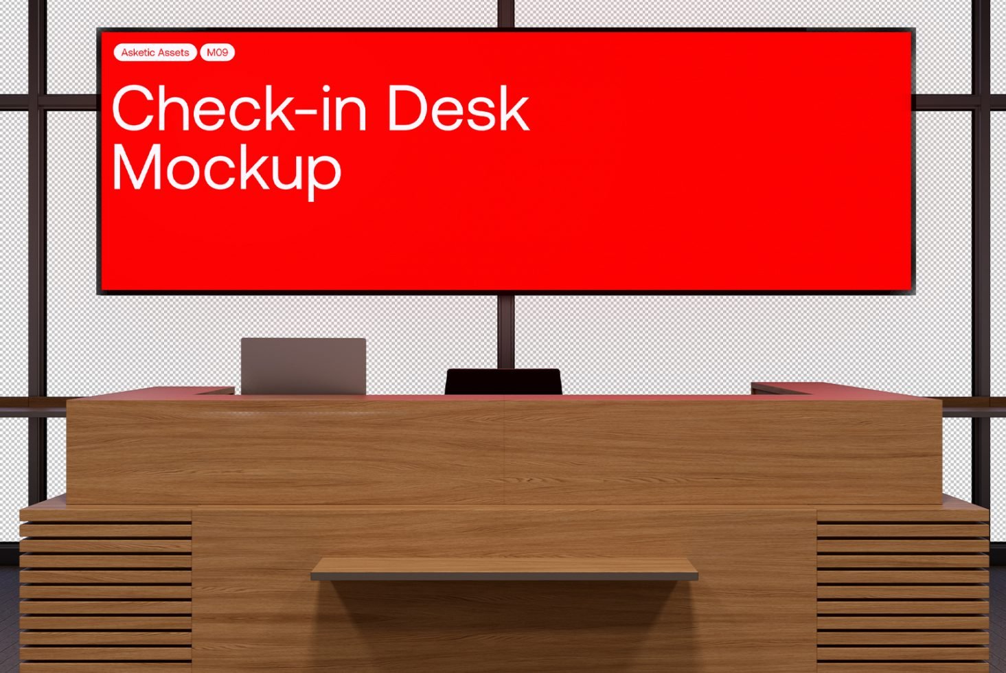 Check-in Desk Screen Mockup M09 preview 5