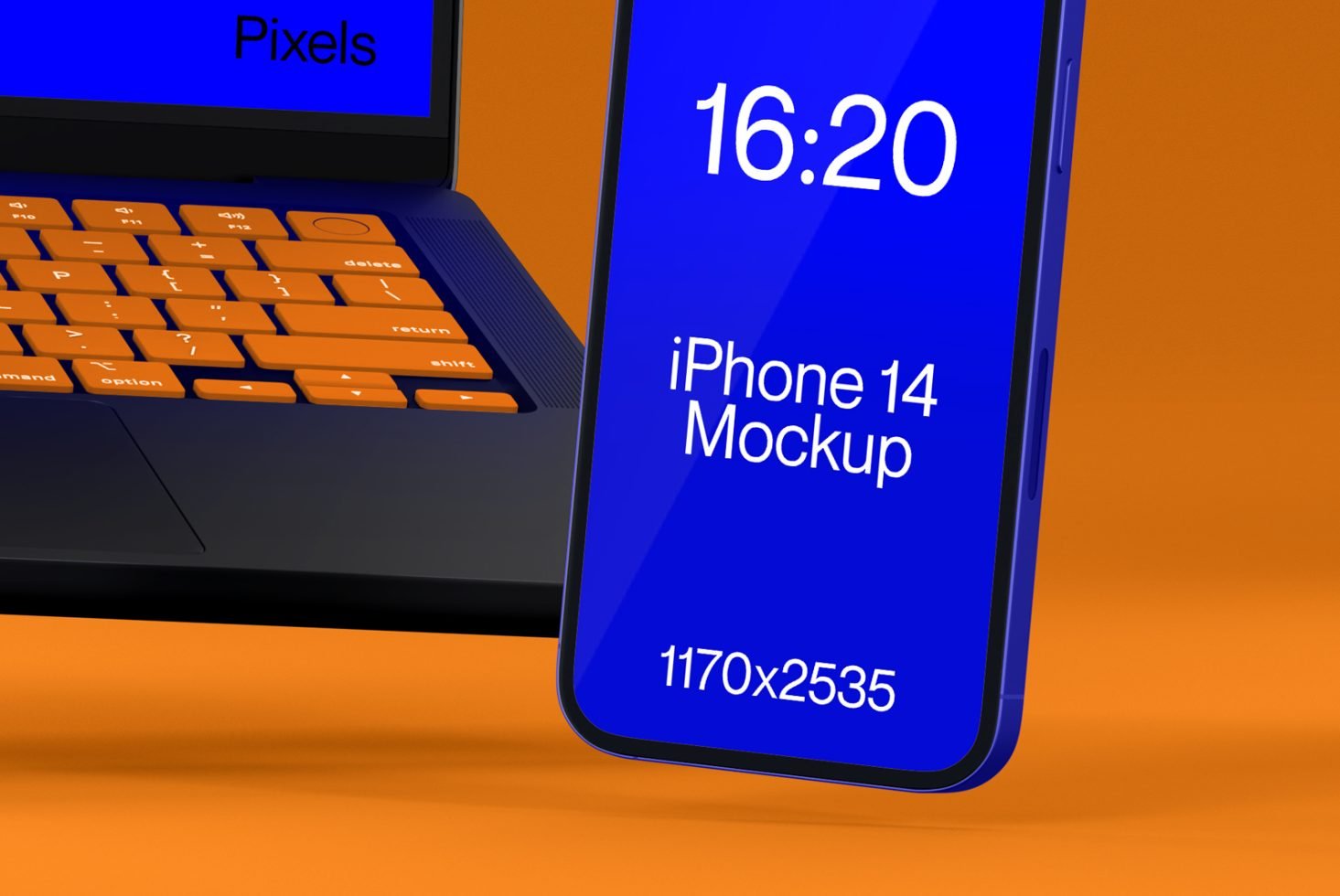MacBook Pro + iPhone 14 4 Mockup preview 3