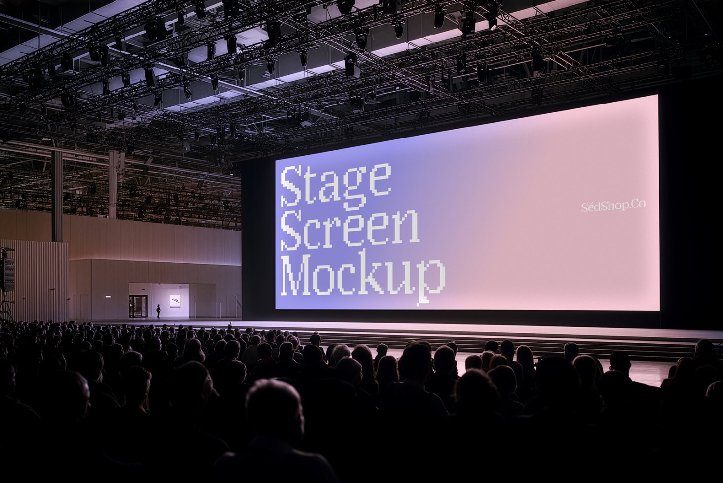 Conference Stage Screen D20 Mockup