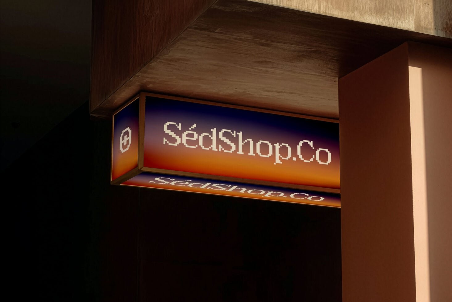 Lightbox Sign D13 Mockup preview 6