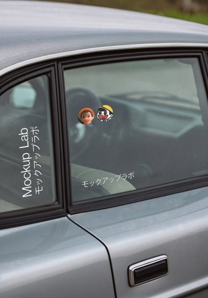 Car Window Sticker 01ML Mockup preview 3