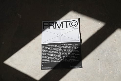 Format Folded Poster Mockup 01