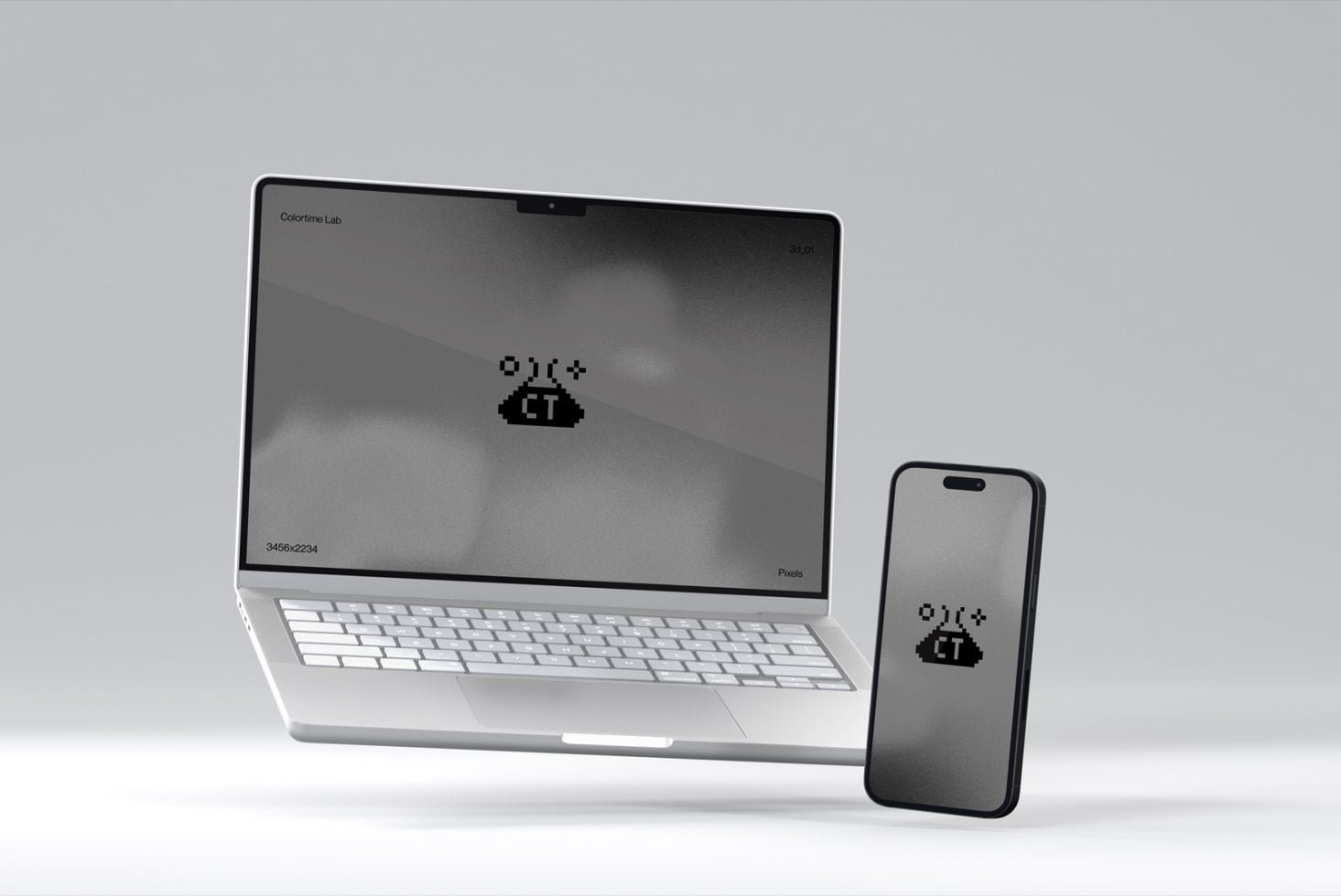 MacBook Pro + iPhone 14 Mockup 4