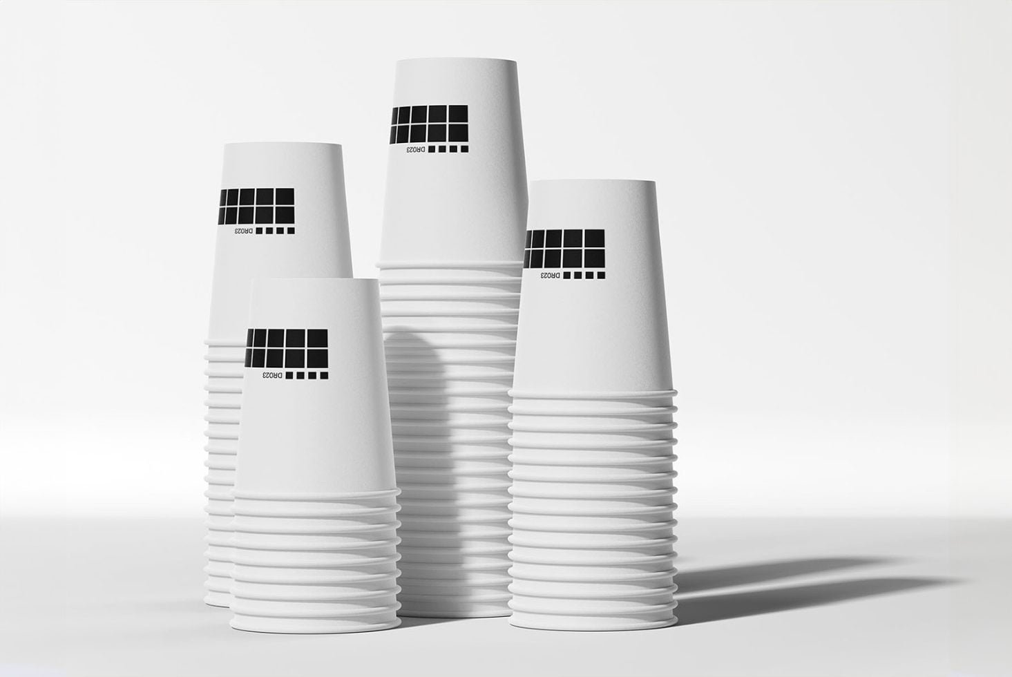 Coffee Cup Stack Mockup