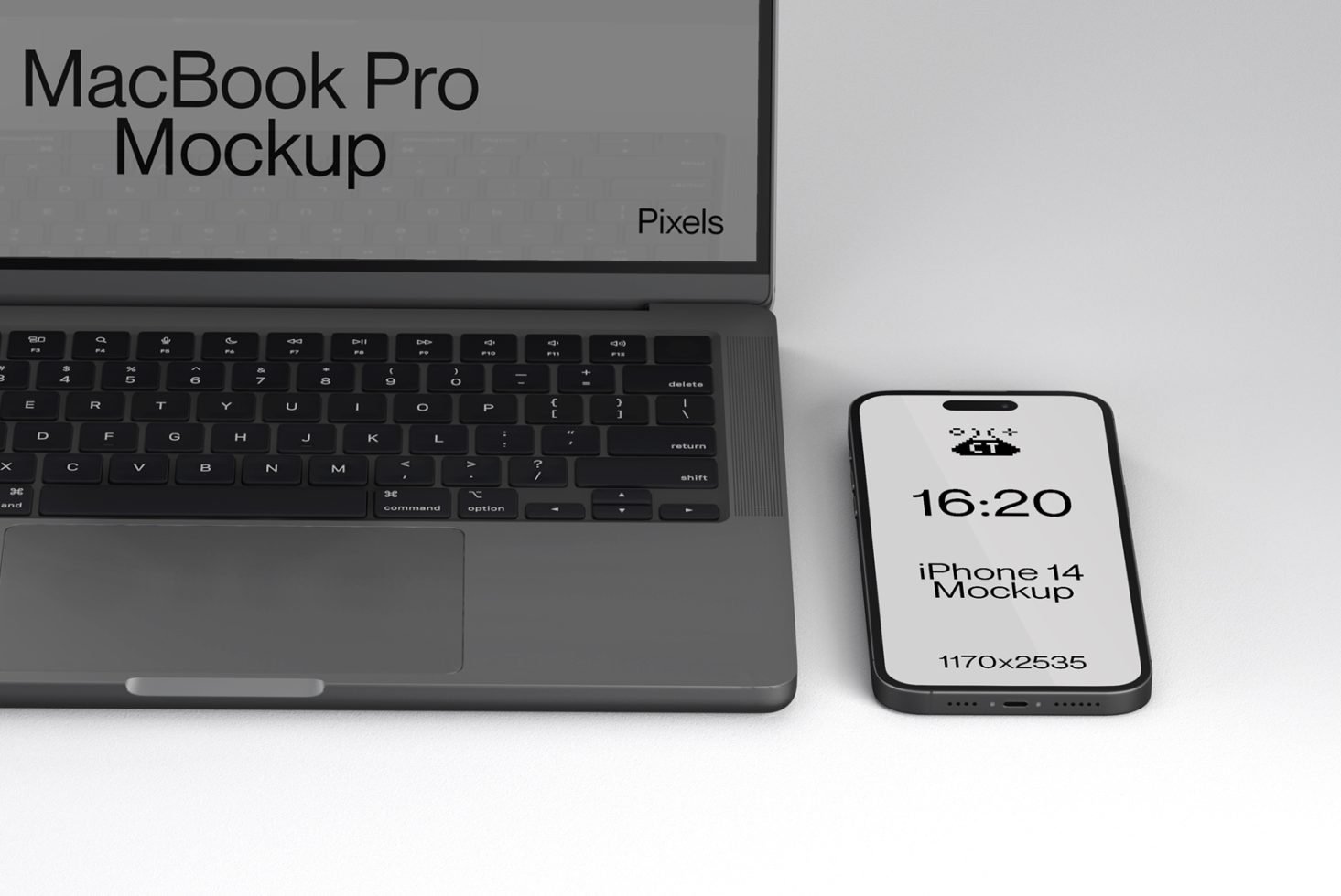 MacBook Pro + iPhone 14 2 Mockup preview 3