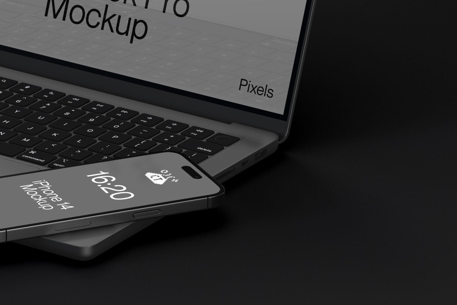 MacBook Pro + iPhone 14 3 Mockup preview 3