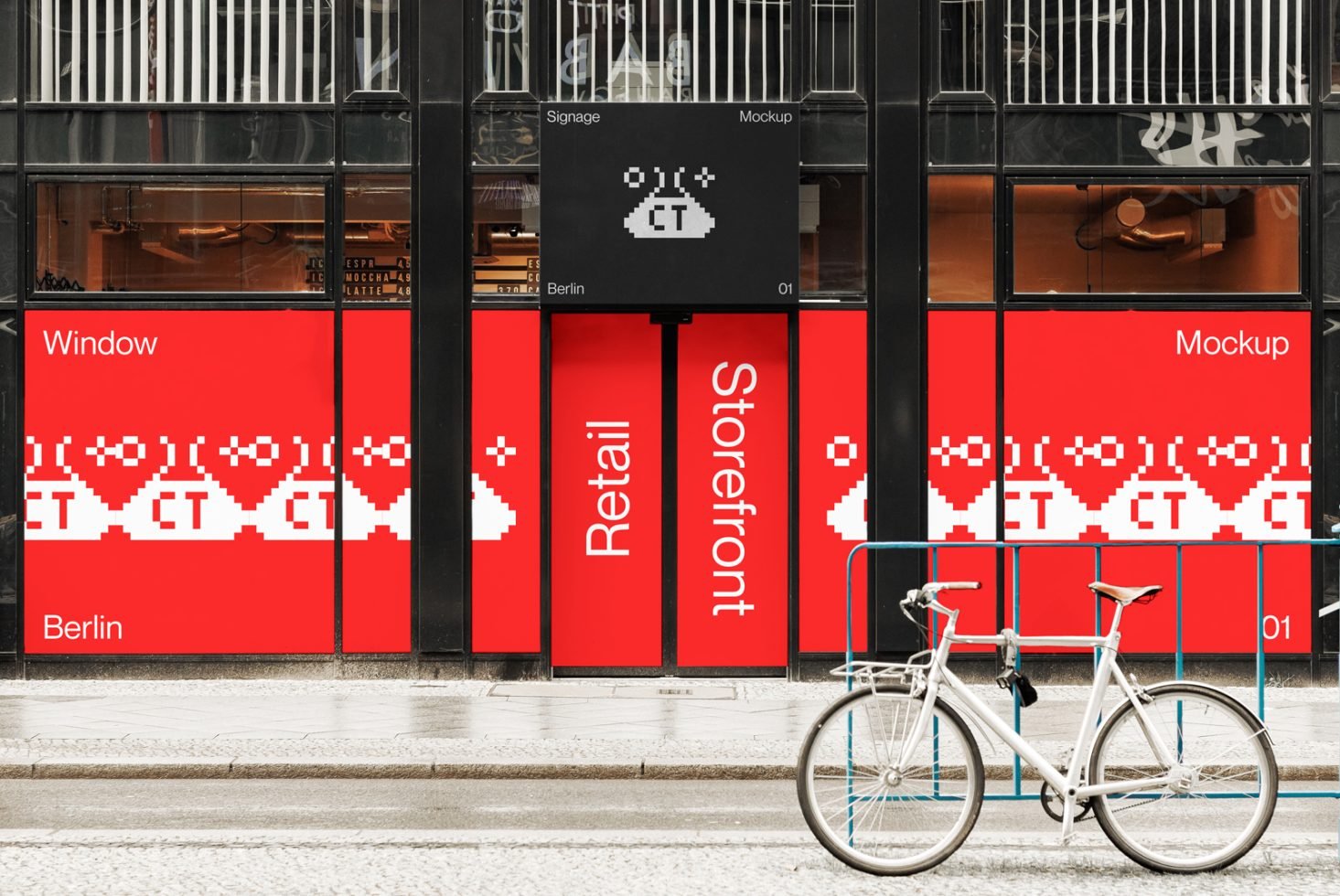 Retail Storefront Window + Signage Mockup BLN 01