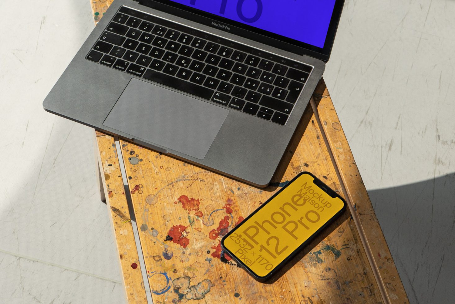 MacBook Pro & iPhone 12 Pro E07 Mockup preview 2