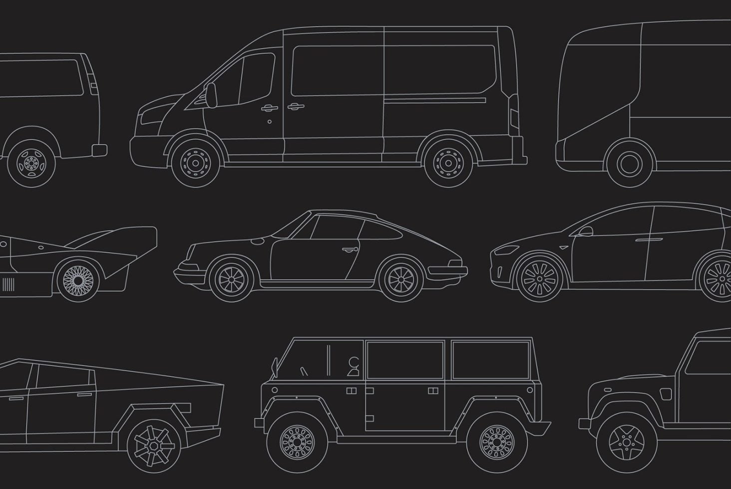 Outlined Cars